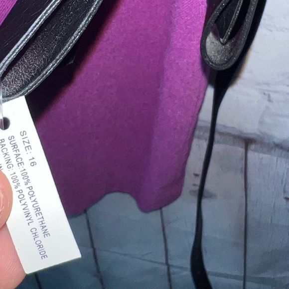 BRAND NEW Worthington Dark Purple Sleeveless Dress with Belt Buckle size 16 - Picture 8 of 14